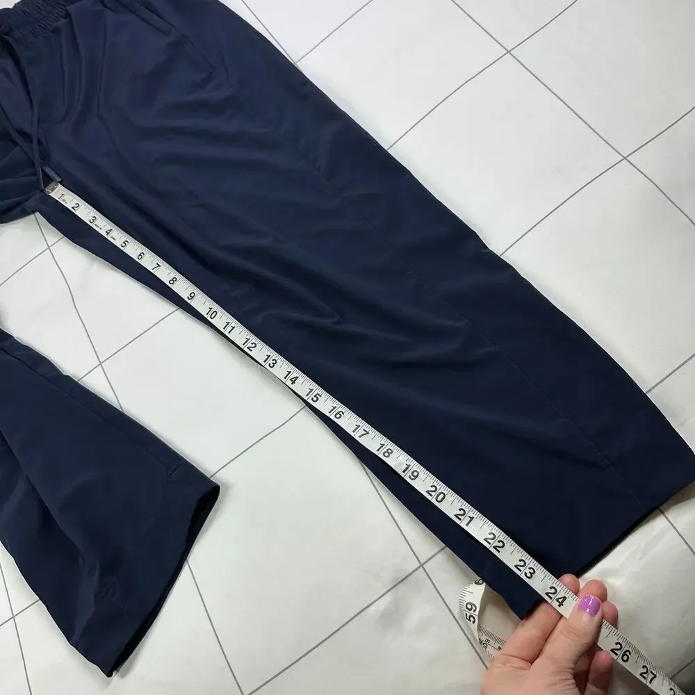 Athleta Pants Womens 4 Navy Blue Arrival Crop Stretch Sporty Commute Travel Work